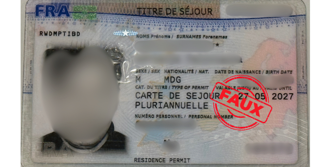 Faux titre de séjour